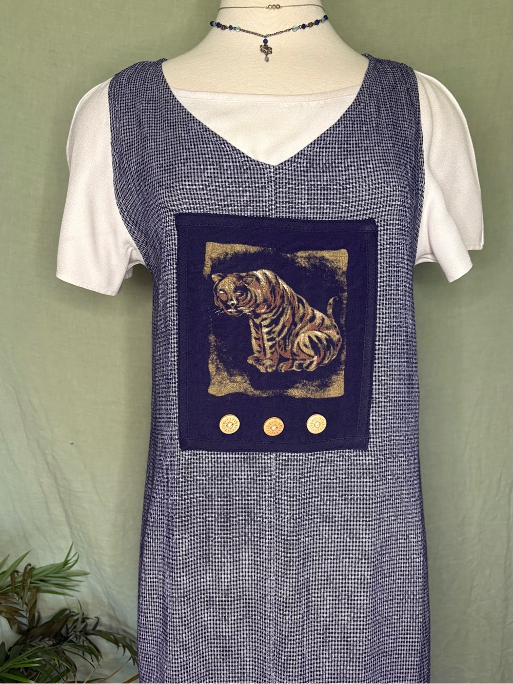 Navy Maxi Dress with Tiger Graphic #90s #misshoney